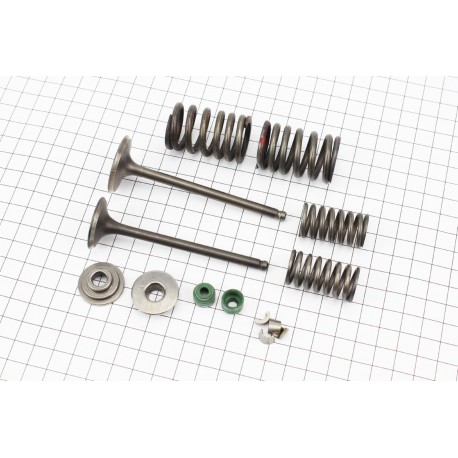 Клапана выпускной (H-90/D-27), впускной (H-91/ D-31,5) полный к-кт 2шт 200cc Китай