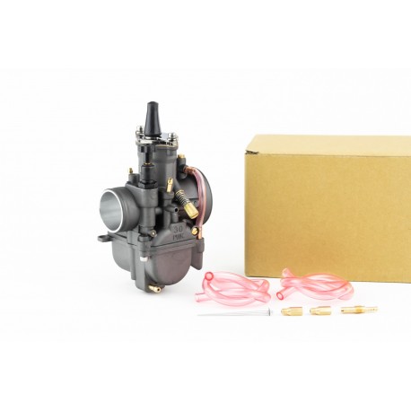 Карбюратор SPORT PWK 30, d-30мм с мех. заслонкой, чёрный металл (качественная копия) (в картонной упаковке) KEIHIN