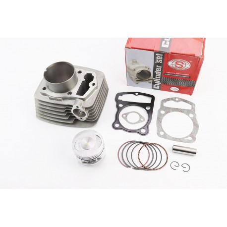 Циліндр к-кт (цпг) CB200cc-63,5мм (висота циліндра 76/104мм) (палець 15мм), червона коробка метал SEE