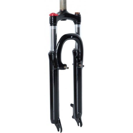 Вилка 26" Амортизаційна з локаутом disc/v-br ST 1-1/8 безрізьбова шток-260мм travel-100мм під ексцентрик чорний FSD LJ-641 (стал