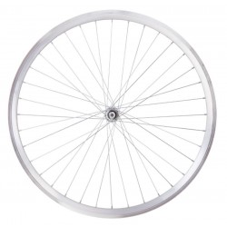 Колесо пер. VLT  28" под V-br обод двуст. AL 36H с проточкой silver- Втулка ST SHUNFENG SF-HB03F на гайках CP