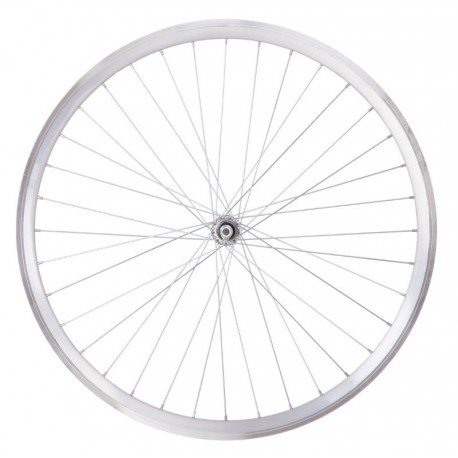 Колесо пер. VLT  28" под V-br обод двуст. AL 36H с проточкой silver- Втулка ST SHUNFENG SF-HB03F на гайках CP