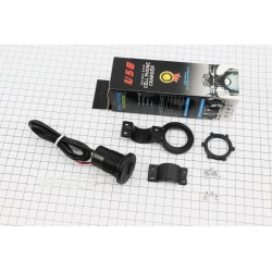 Зарядка USB універсальна на 1 вихід, з кнопкою вмик/вимик (кріплення в пластик/на кермо) Китай