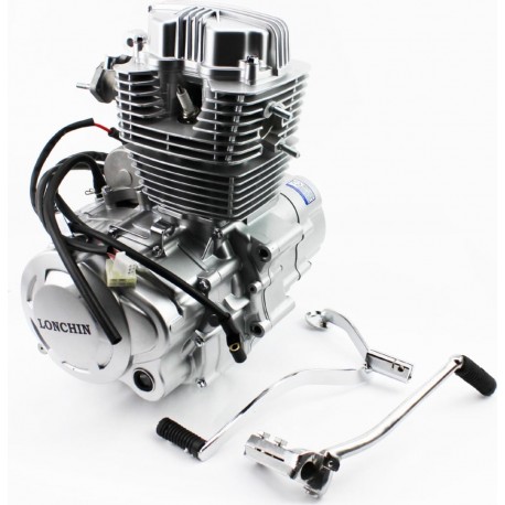 Двигатель мотоциклетный в сборе CG-200cc Viper-ZUBR (вторичный вал длинный-под реверс) Китай