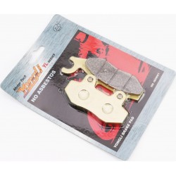 Гальмівні колодки (дискові) ліве вухо, Viper-RACE/STORM/CG/СВ/HONDA-LS125//LIFAN/KYMCO-Pulsar/LONCIN, к-кт 2шт, жовті YONGLI