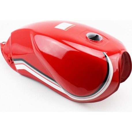 Бак топливный, красный (под прямоугольную крышку бака, под кран топл. на болты) Китай