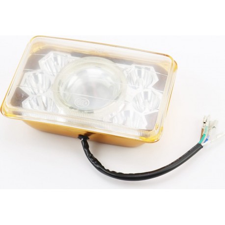 Фари квадратна передня частина 6+1-LED лінза з обідком, 165x105мм, TUNING Китай