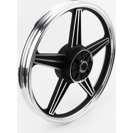 Диск колісний задній литий 18x1,6 ZS-200 (під роздільні гумки) "зірка", чорний (вісь 15мм) Китай