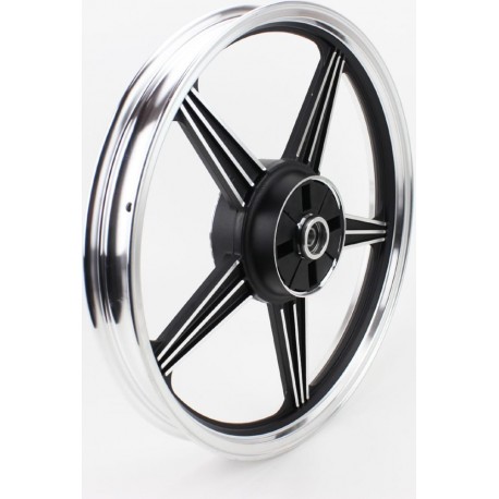 Диск колісний задній литий 18x1,85 ZS-200 (під роздільні гумки) "зірка", чорний (вісь 15мм) Китай