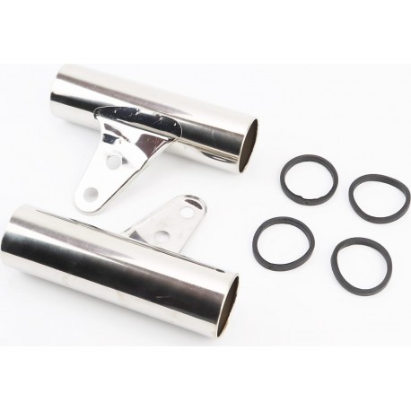 Кріплення передньої фари ліва, права. к-кт 2шт, хром Китай