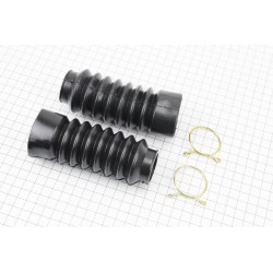 Гофра вилки передней, d-30/45мм/ L-125мм к-кт 2шт, чёрный Китай