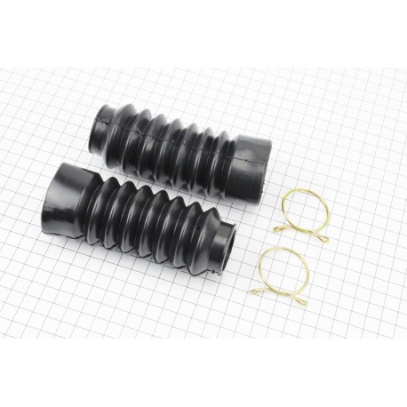 Гофра вилки передньої 125мм d-30/45мм/ к-кт 2шт, чорний Китай