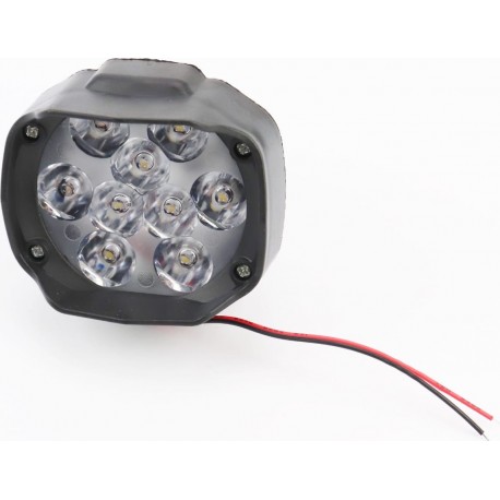 Фара додаткова світлодіодна вологозахисна-9 LED, (77x64мм) з кріпленням Китай