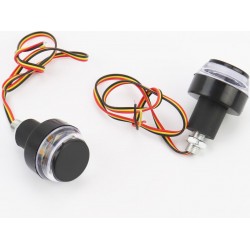 Заглушка-отбойник руля c LED подсветкой габарит+поворот, к-кт 2шт, чёрный Китай