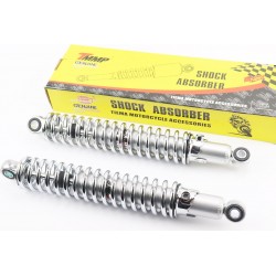 Амортизатор задний 345мм, D-50мм (втулка 12мм / втулка 10мм) регулир., хром к-кт 2шт TMMP