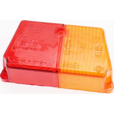 Стекло фонаря коляски заднее, красно-жёлтое Украина