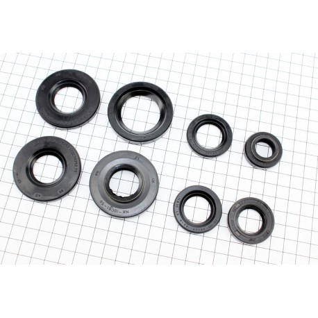 Сальники к-кт 8шт (16,5x30x7/10/ 22x35x7/ 22x36,5x6-2шт/ 25x52x6-2шт/ 25x52x7/9,5/ 35x52x8,5) Юпітер TMMP