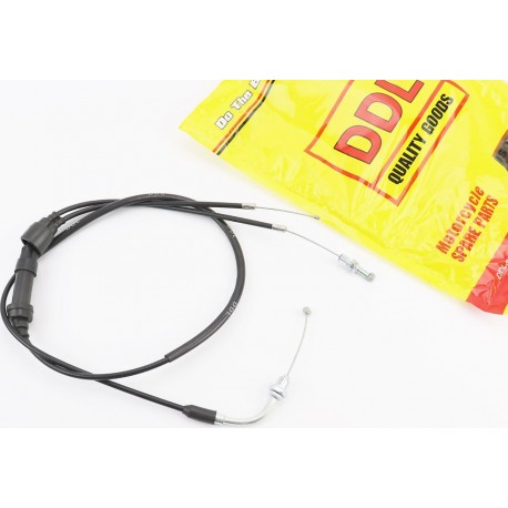 Трос газу подвійний під один карбюратор PZ з прискорювачем (трос 124 / 131см/ кожух 110 / 114см) DDL