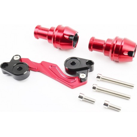 Крашпеди-слайдери (відбійники) універсальні, зі зміщеним кріпленням, червоний к-кт 2шт Китай