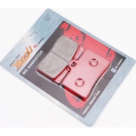 Тормозные колодки (дисковые) Yamaha SZR 660/TZR 125RR/TZR 125R/ HONDA- CBR 900/ PGO- G Max 125/ к-кт, красные YONGLI