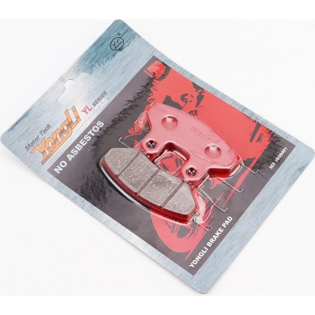 Тормозные колодки (дисковые) LAVERDA-Phoenix 125/150/200/ SYM-RS50/ Shark 4VR 125/ Joyride 125/150/200, к-кт, красные YONGLI