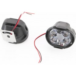 Фара дополнительная светодиодная влагозащитная-6 LED с креплением, к-кт 2шт 64x52мм тип 2 Китай