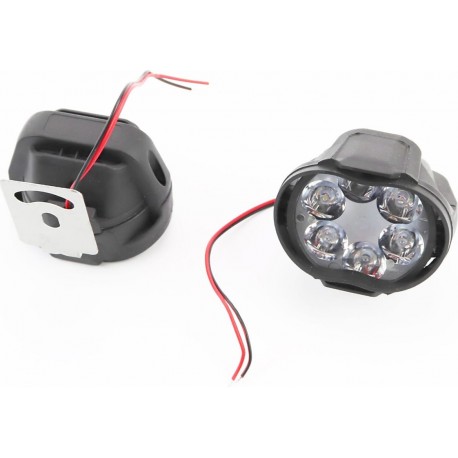 Фара дополнительная светодиодная влагозащитная-6 LED с креплением, к-кт 2шт 64x52мм тип 2 Китай