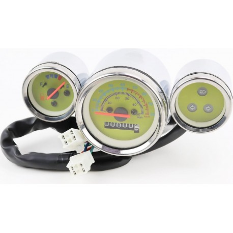 Спидометр универсальный на 80км/ч, хром (HARLEY) Китай