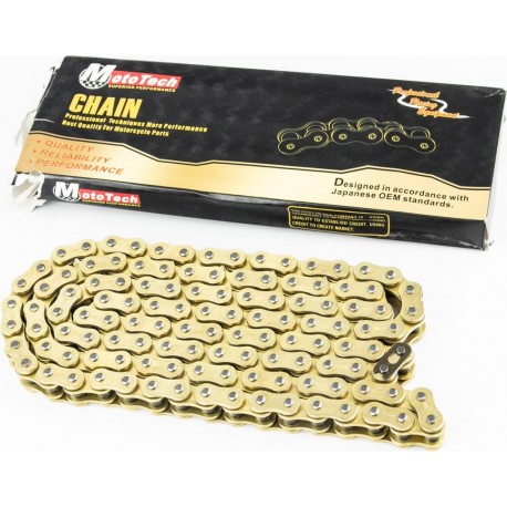 Цепь привода колеса 525НVOx120L GOLD (с сальниками) Mototech