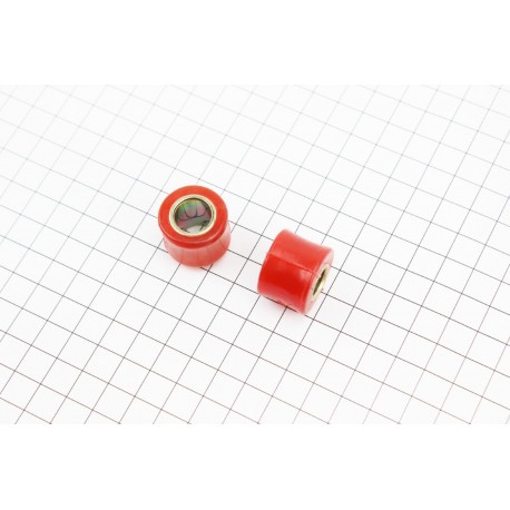 Сайлентблок амортизатора+втулка 10мм и 12мм к-кт 2шт, красный GO!