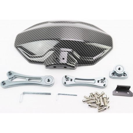 Крило заднє універсальне, графітне кріплення на один бік з регулюванням нахилу (бризковик) TUNING, карбон Китай