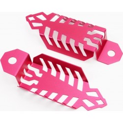 Защита заднего амортизатора металлическая, универсальная TUNING, красный, к-кт 2шт Китай