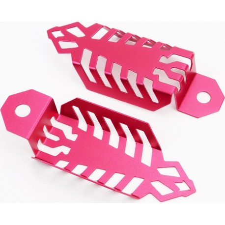 Захист заднього амортизатора металевий, універсальний TUNING, червоний, к-кт 2шт Китай