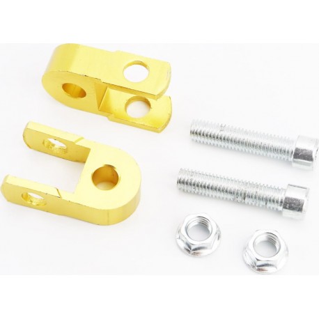Удлинитель заднего амортизатора 27мм к-кт 2шт+болты+гайки, жёлтый Китай
