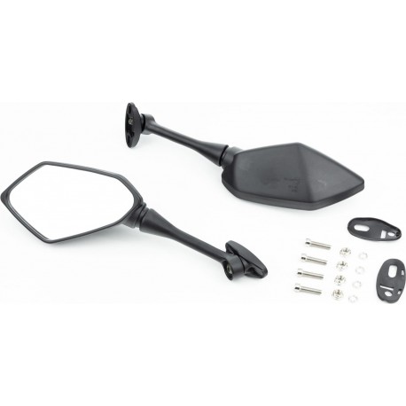 Дзеркала к-кт на мотоцикл "призма" під два болти, чорні тип 3 (ССС-знак якості) Китай