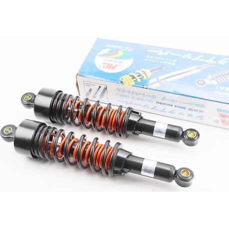 BOXER BM/ВМX 150cc Амортизатор задній 340мм*d-63мм (втулка 12мм/втулка 12мм) регул., чорно-помаранчевий, к-кт 2шт NC