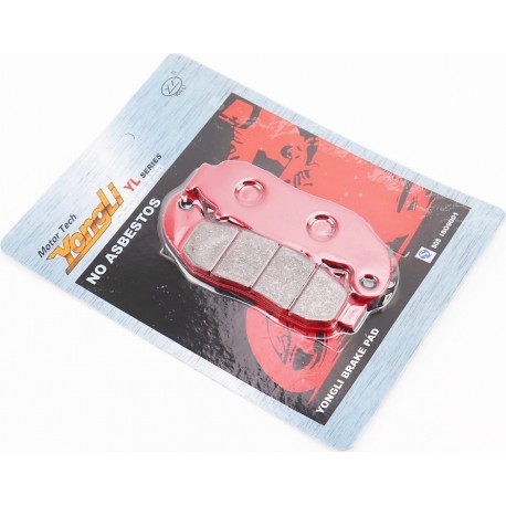 Гальмівні колодки (дискові) GEON Dakar 250/ CSC-RX3 Cyclone 250/ Zongshen RX3, к-кт, червоні YONGLI