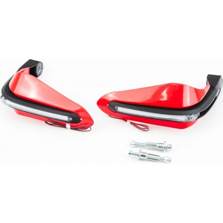 Tekken 250 Защита для рук лев., прав. LED (комплект 2шт) красная K moto