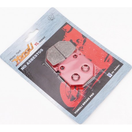 Тормозные колодки (дисковые) Viper-LX200-3/Mustang Road W/CL-125/ ZING BIKESVogue150 (3 wheeler), к-кт, красные YONGLI