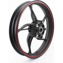 Loncin LX250-15 Диск передний литой 2,5-17", чёрный с красной полосой (ось 15мм) Китай