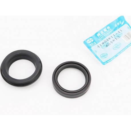 Сальник (41x54x11)+пыльник (41x54x13) вилки передней к-кт, Loncin LX250GY-3 JIALING