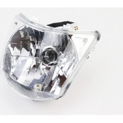 УЦЕНКА Фара передняя в сборе тип 1 (разъем малый "мама") (отверстие в стекле, см. фото) Китай