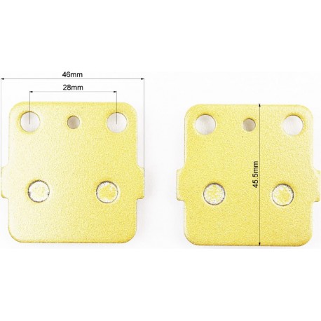 Гальмівні колодки (дискові) Honda ATC 250R/TRX 250/TRX 420/ KAWASAKI KX 80/KX 100/ к-кт, жовті YONGLI