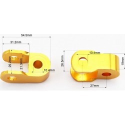 Удлинитель заднего амортизатора 27мм к-кт 2шт, жёлтый Китай
