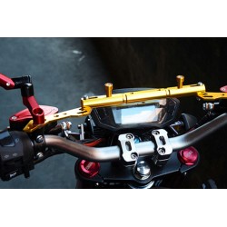 Перемычка руля для навесного оборудования (алюминиевая) 290-395мм, красная TUNING (крепление под зеркала) Китай