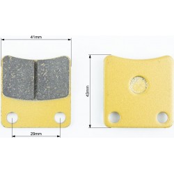Гальмівні колодки (дискові) Honda DI050/Tact 50/ DAELIM GZ50/ SYM- Orbit 50/ KYMCO- MXU 400 к-кт 2шт, жовті YONGLI