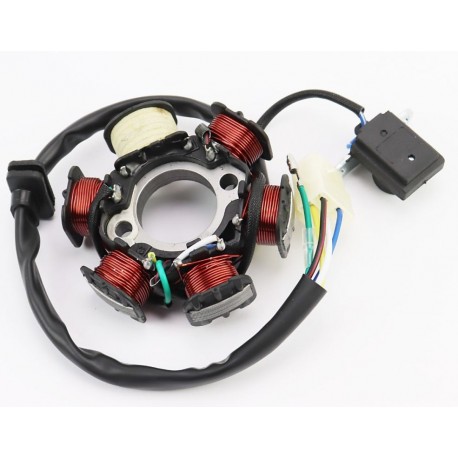 Статор магнето (генератора) (6 катушек разъем "мама 4+1") TATA