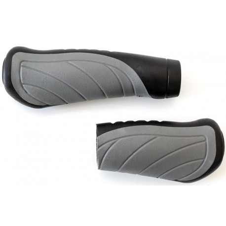 Грипсы эргономичные L135mm / R92mm серый BRAVVOS FL-439/439-1 под правый грипшифт