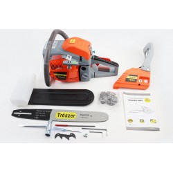 Бензопила TRESZER TRS5 45cc (2,8кВт. шина 15", ланцюг 325-1,5-64зв. квад. зуб) з підкачуванням, плавний пуск TRESZER