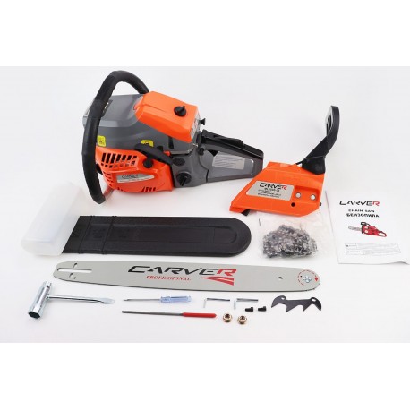 Бензопила Carver ML5800-30 58cc (3,5кВт, шина 18", ланцюг 325-1,5-72зв. коло. зуб) плавний пуск Carver